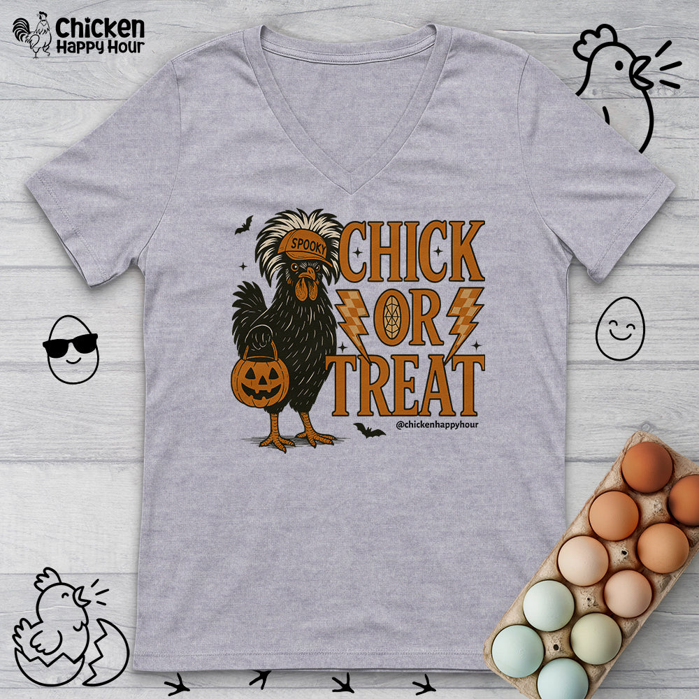 Chick or Treat 02 V-Neck Tee