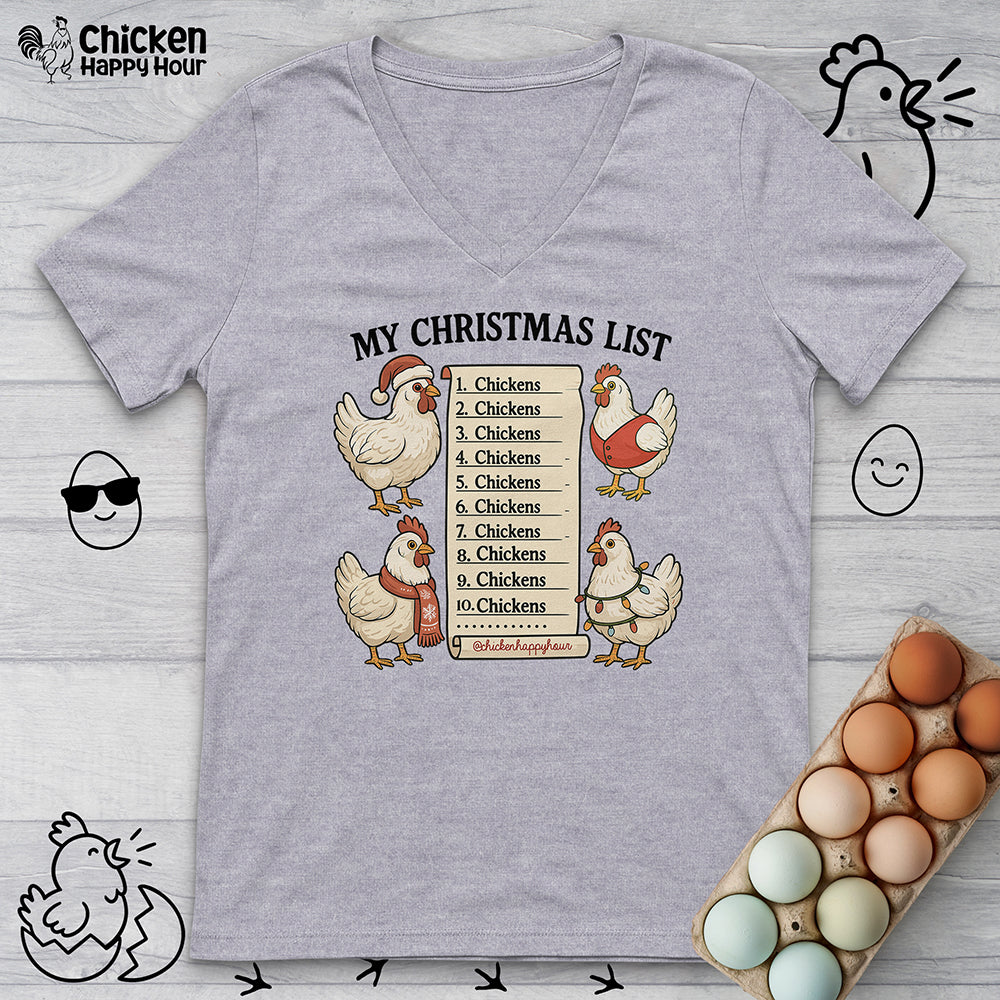 Christmas List V-Neck Tee
