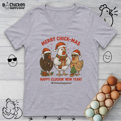 Merry Chick-Mas V-Neck Tee