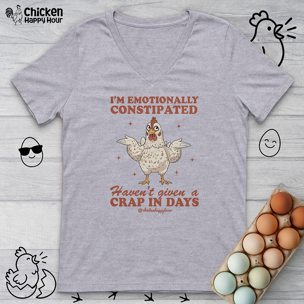 Emotionally Constipated V-Neck Tee