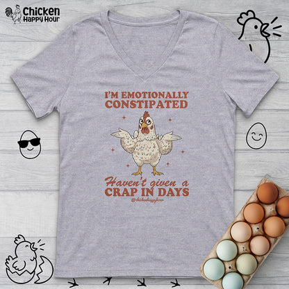 Emotionally Constipated V-Neck Tee