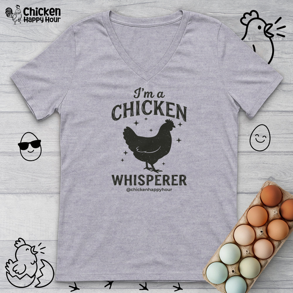 I'm A Chicken Whisperer V-Neck Tee