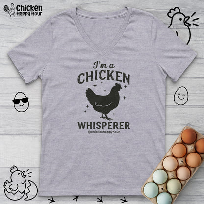 I'm A Chicken Whisperer V-Neck Tee