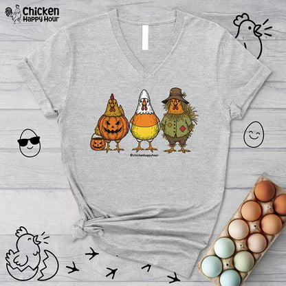 Halloween Chicken V-Neck Tee