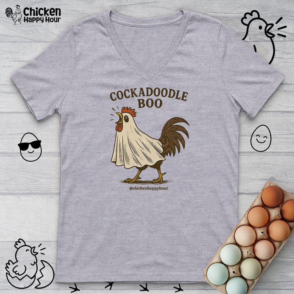 Cockadoodle BOO V-Neck Tee