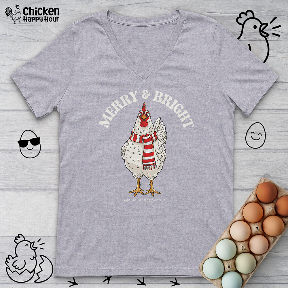 Merry & Bright V-Neck Tee