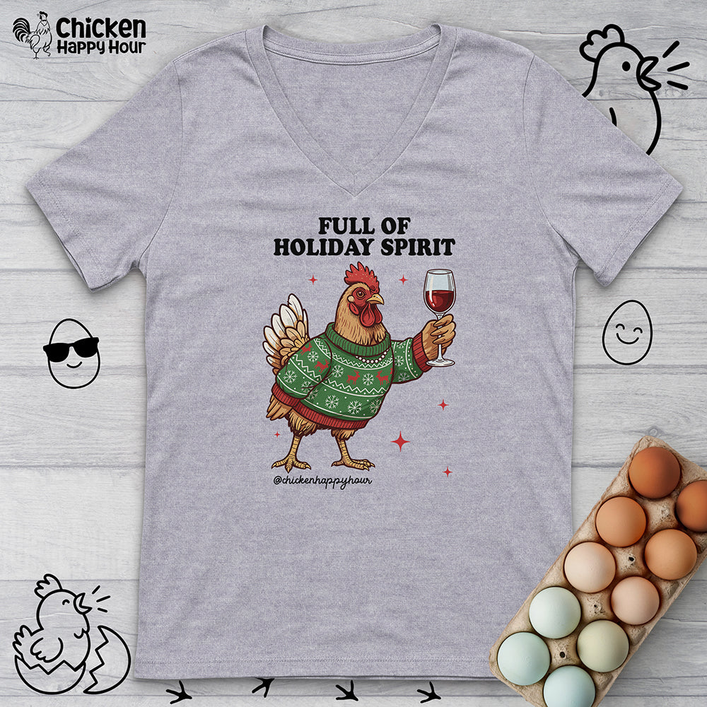 Full of Holiday Spirit V-Neck Tee