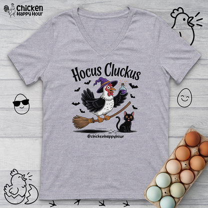 Hocus Cluckus V-Neck Tee