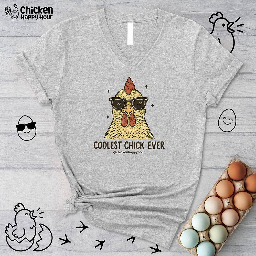 Coolest Chick Ever V-Neck Tee