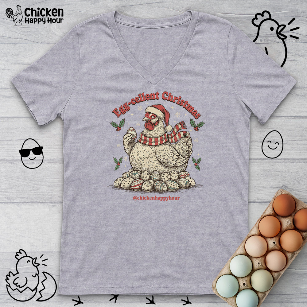 Egg-cellent Christmas V-Neck Tee
