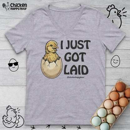 I Just Got Laid V-Neck Tee