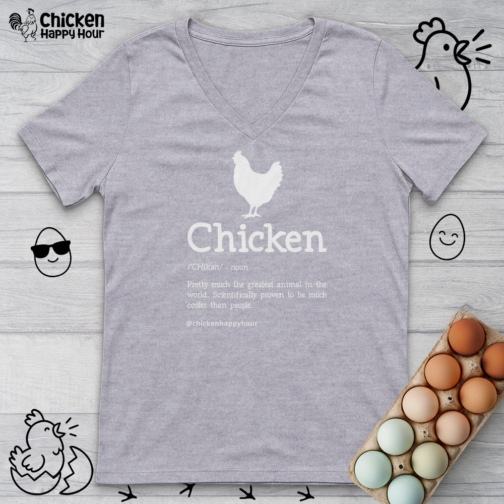Chicken Definition V-Neck Tee