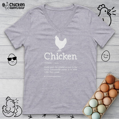Chicken Definition V-Neck Tee