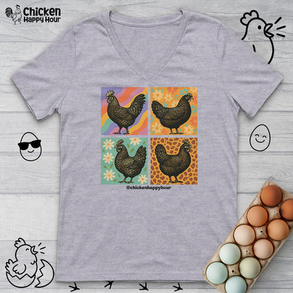 Retro Chicken V-Neck Tee