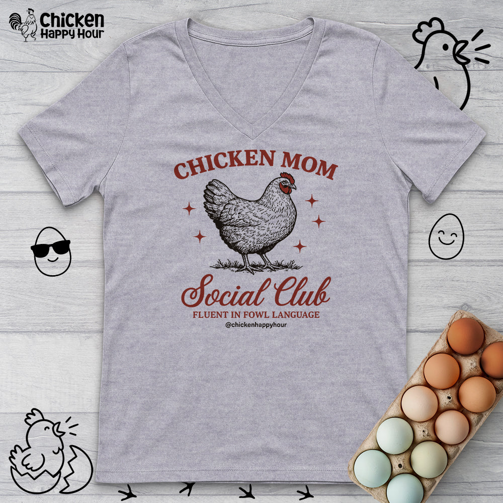 Chicken Mom Social Club V-Neck Tee