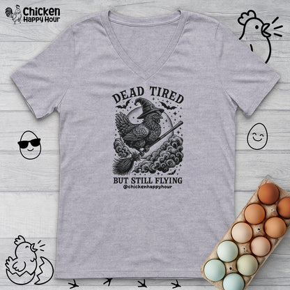 Dead Tired but Still Flying V-Neck Tee