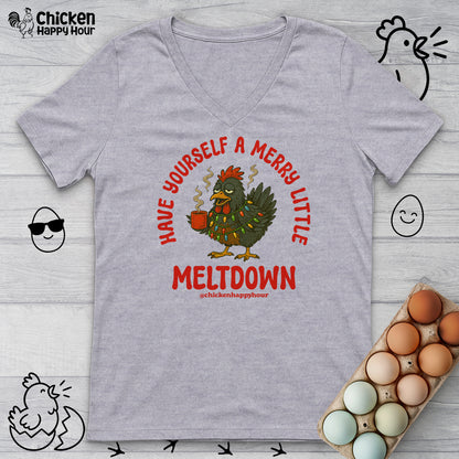 Have Yourself A Merry Little Meltdown V-Neck Tee