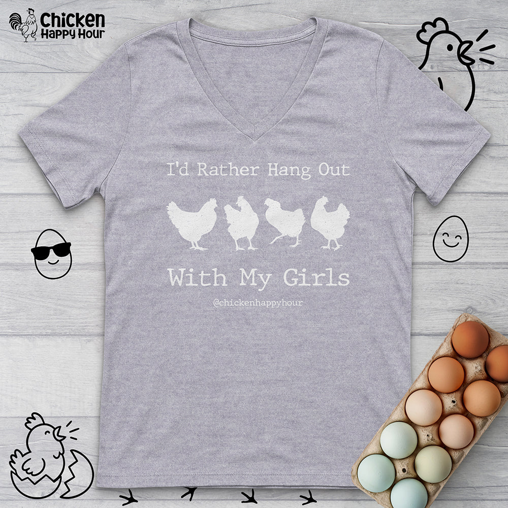 I'd Rather Hang Out V-Neck Tee
