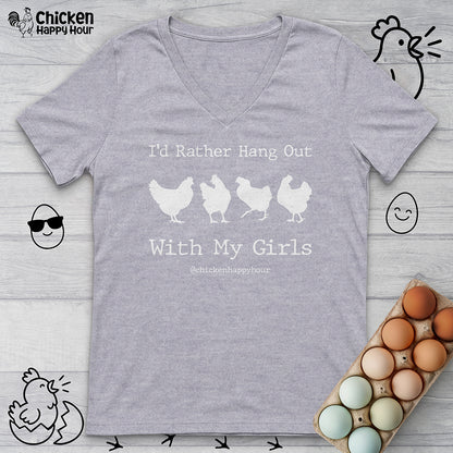 I'd Rather Hang Out V-Neck Tee