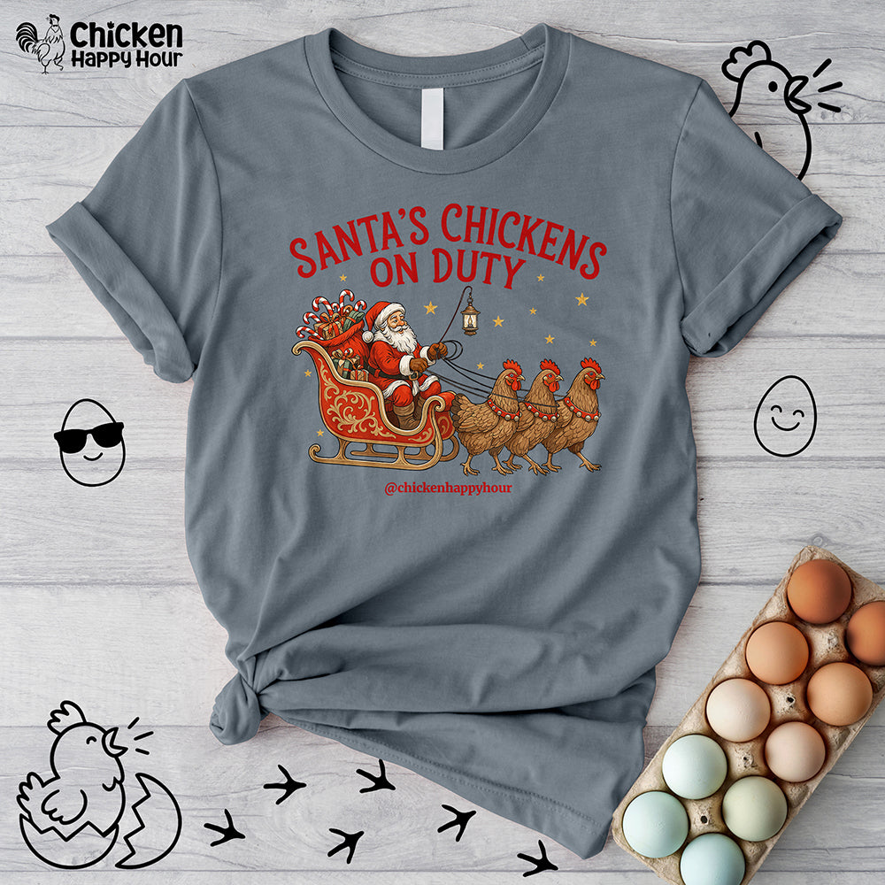 Santa’s Chickens on Duty Unisex Tee