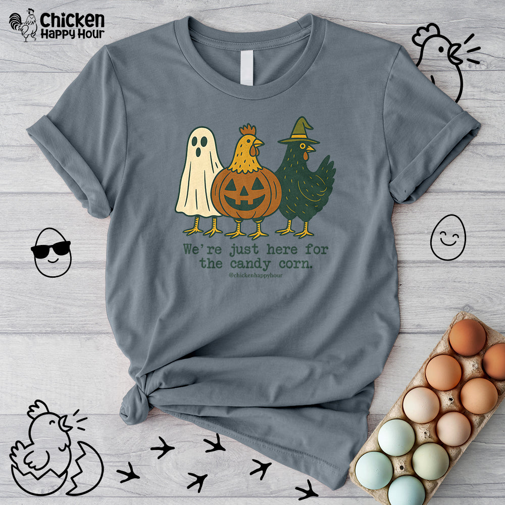 We're Just Here For the Candy Corn Unisex Tee