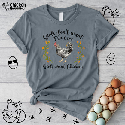 Girls Want Chickens Unisex Tee