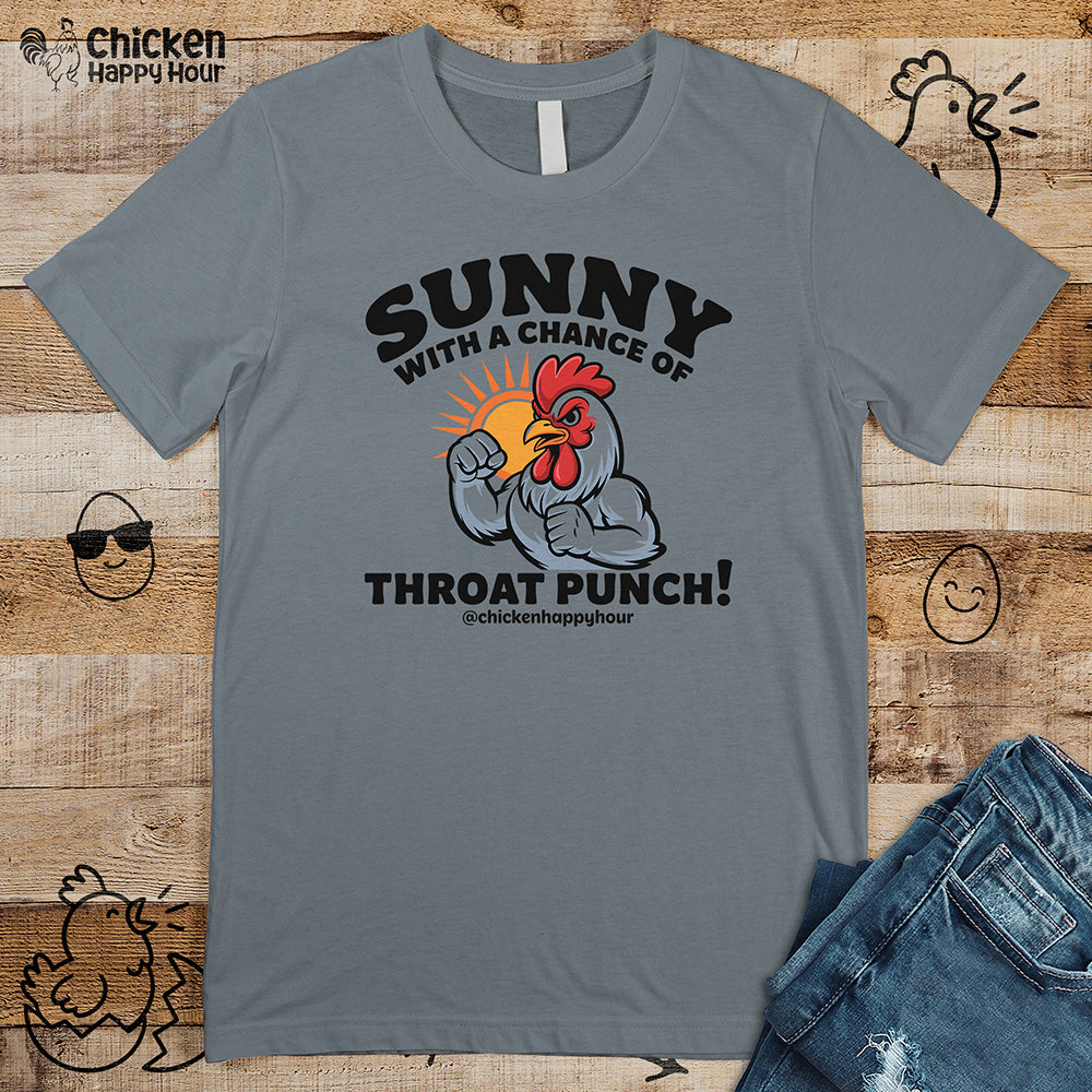 Sunny with a Chance of Throat Punch Unisex Tee