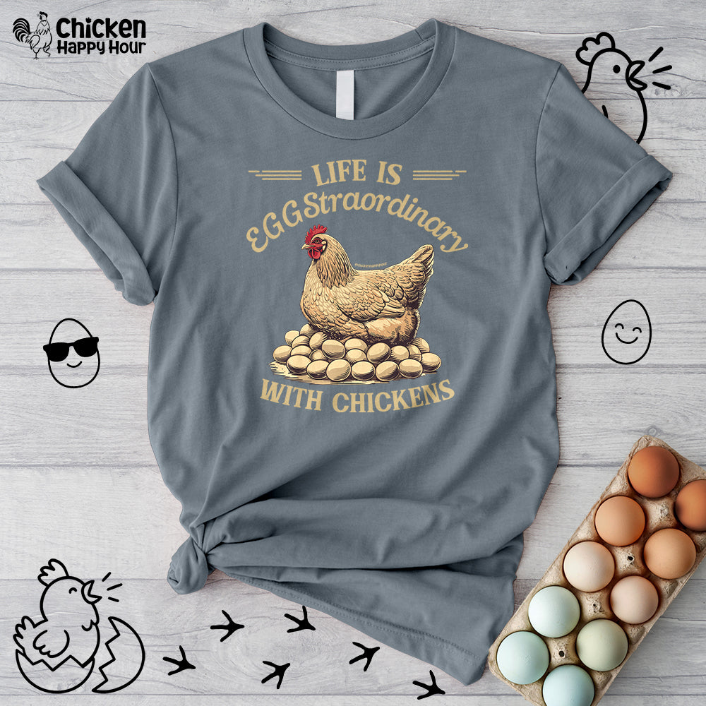 Life is EGGStraordinary with Chickens Unisex Tee