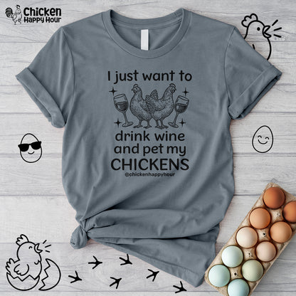 Wine and Chickens Unisex Tee