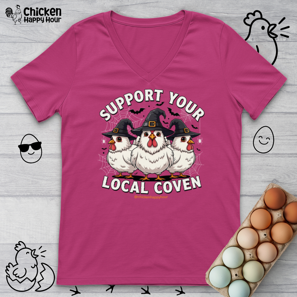 Support Your Local Coven V-Neck Tee