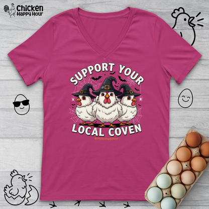 Support Your Local Coven V-Neck Tee