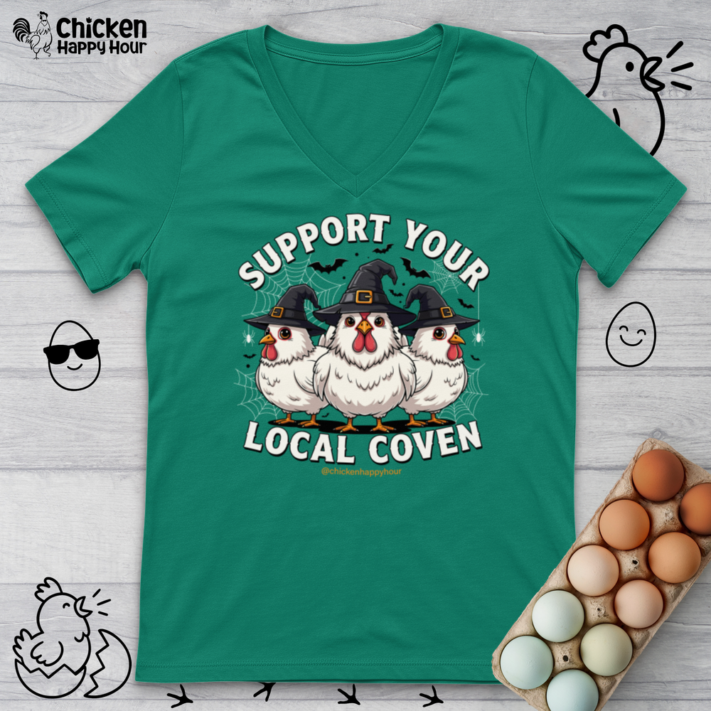 Support Your Local Coven V-Neck Tee