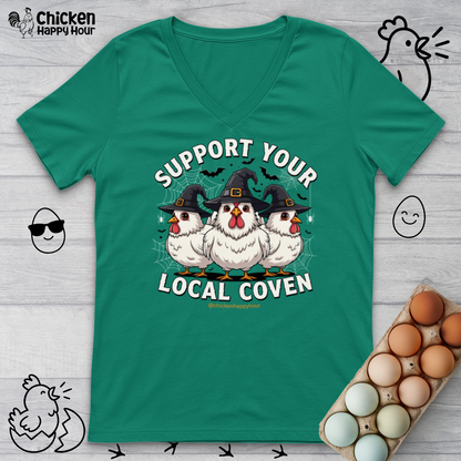 Support Your Local Coven V-Neck Tee