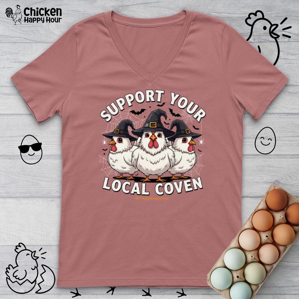 Support Your Local Coven V-Neck Tee