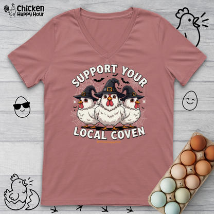 Support Your Local Coven V-Neck Tee