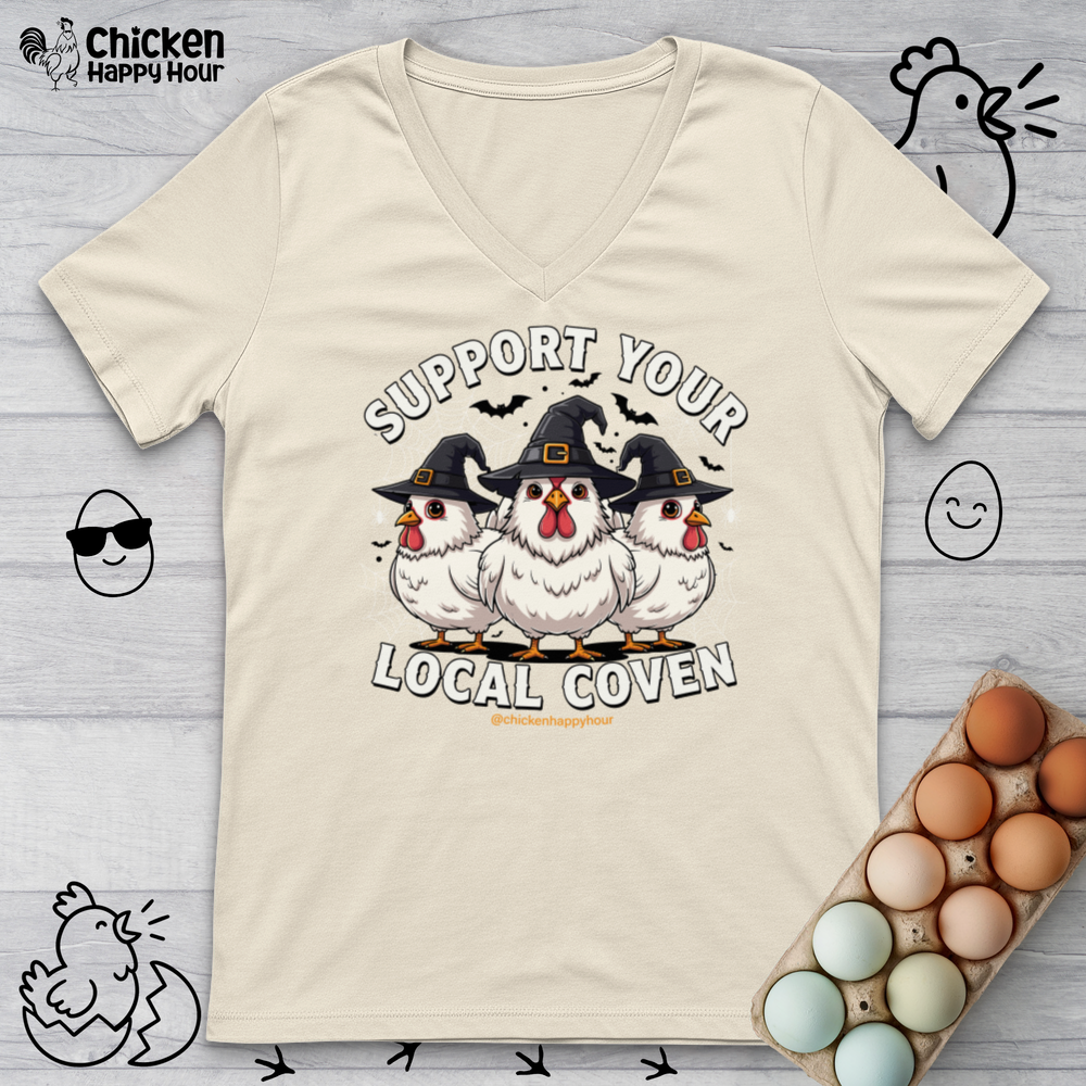 Support Your Local Coven V-Neck Tee