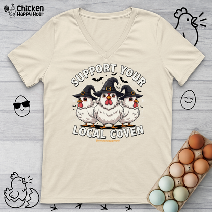 Support Your Local Coven V-Neck Tee