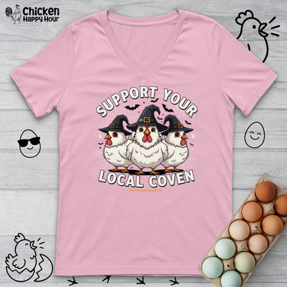Support Your Local Coven V-Neck Tee