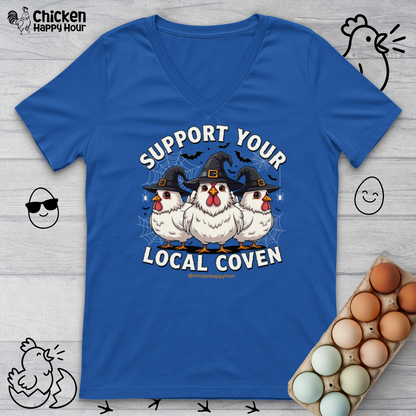 Support Your Local Coven V-Neck Tee