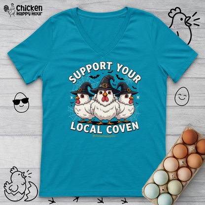 Support Your Local Coven V-Neck Tee