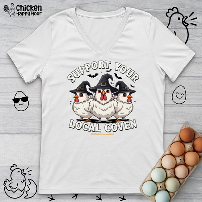 Support Your Local Coven V-Neck Tee