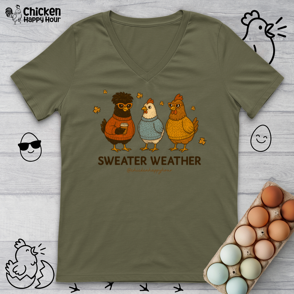 Sweater Weather V-Neck Tee