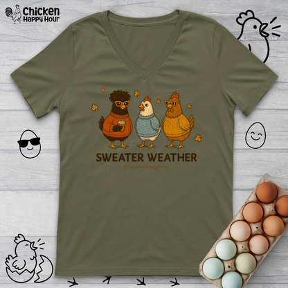 Sweater Weather V-Neck Tee