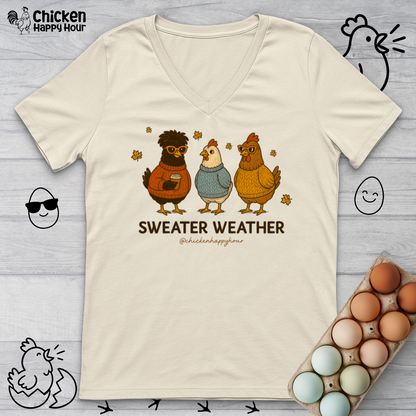 Sweater Weather V-Neck Tee