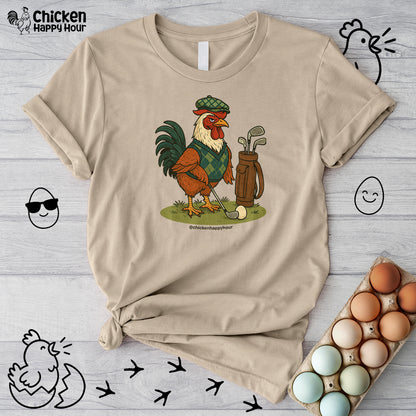 Rooster Playing Golf Unisex Tee