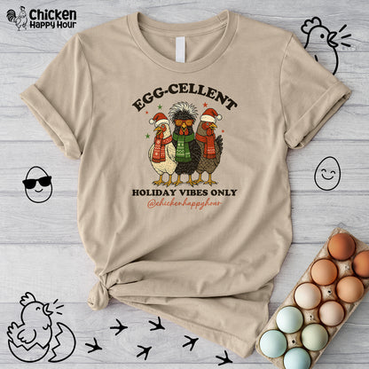 Egg-Cellent Holiday Vibes Only Unisex Tee