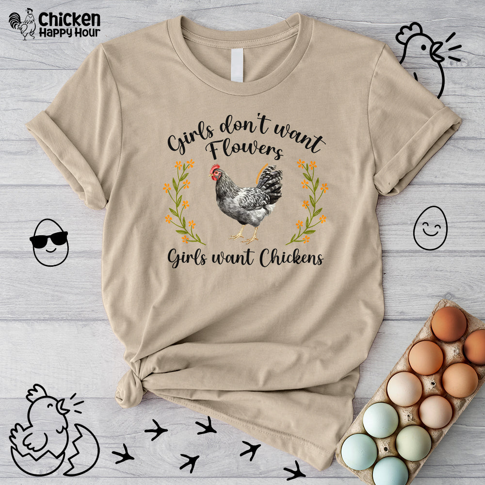Girls Want Chickens Unisex Tee