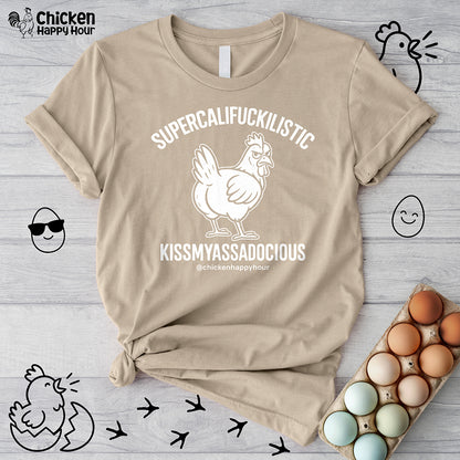Supercalifuckilistic Kissmyassadocious White Unisex Tee