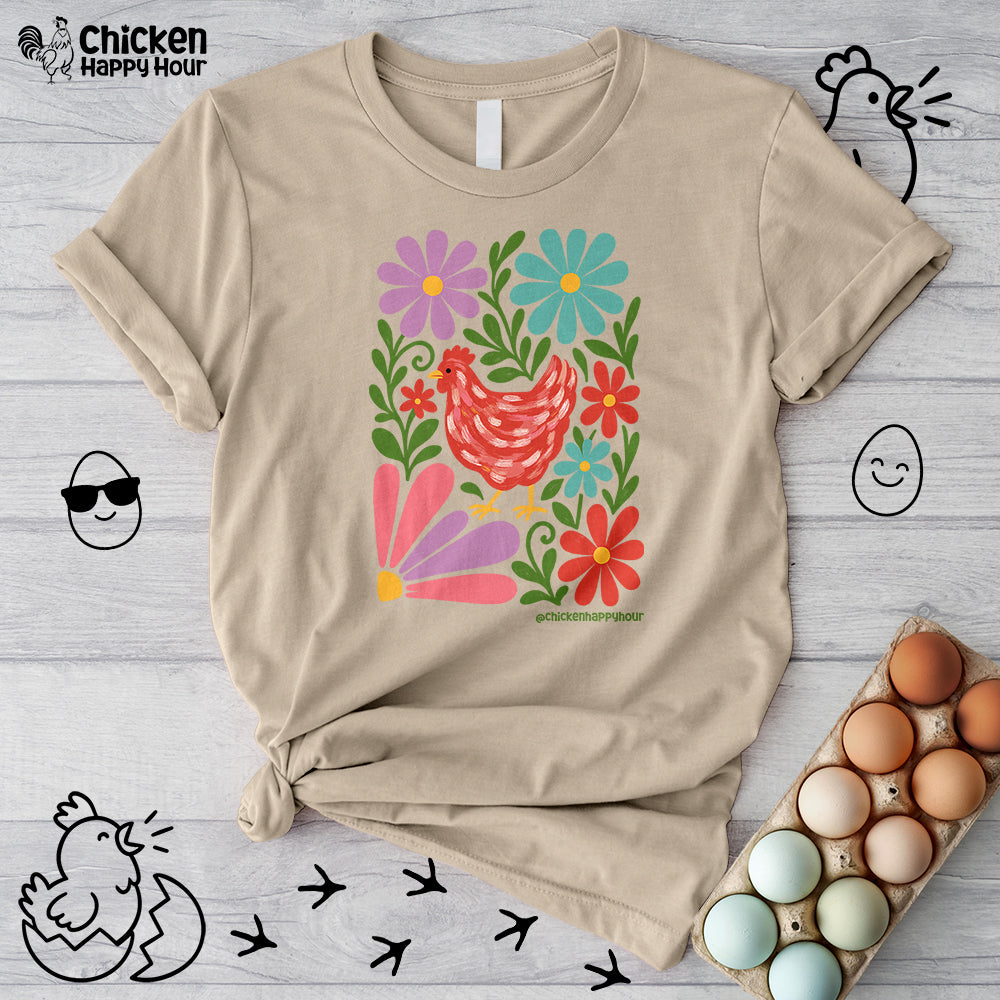 Chicken Blooms Unisex Tee