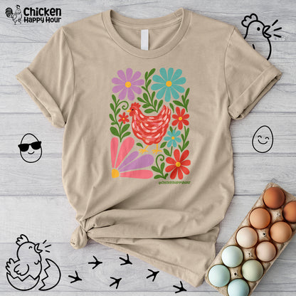 Chicken Blooms Unisex Tee